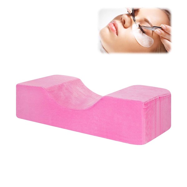 Eyelash Extension Pillow U-Shape Memory Foam Pillow Comfortable Eyelash Extension Curve Neck Support Beauty Salon Pillow Pink
