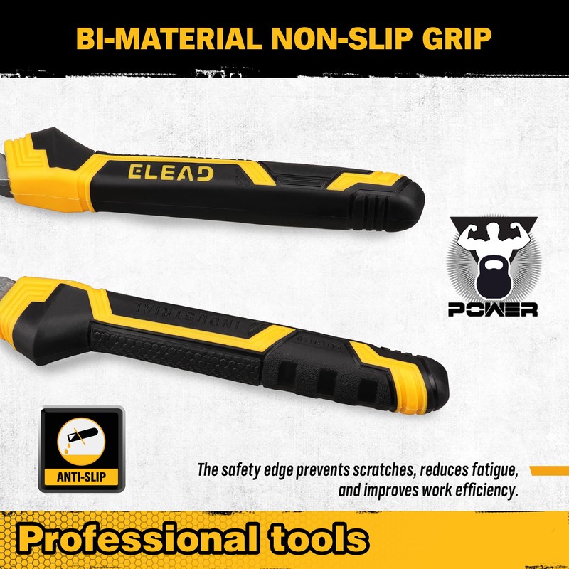 ELEAD Adjustable Oil Filter Wrench Set - 9" & 12"