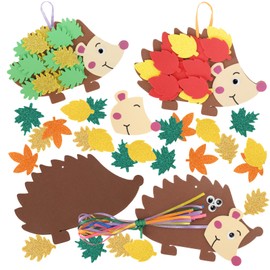 FYOJAIC 12 Hedgehog Craft Sets for Children, Craft Set for Decorative Pendant Hedgehog, Arts and Crafts for Autumn and Winter Crafts