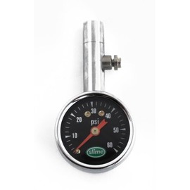 Slime 20048 Dial Tire Gauge with Bleeder Valve, 5-60 PSI