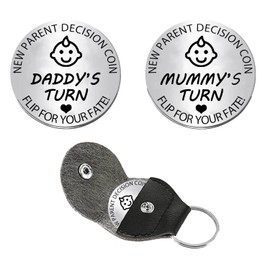 Nfyxcaz New Dad Gifts New Mummy Gifts New Parent Decision Coin New Parent Pocket Hug New Parent Gifts