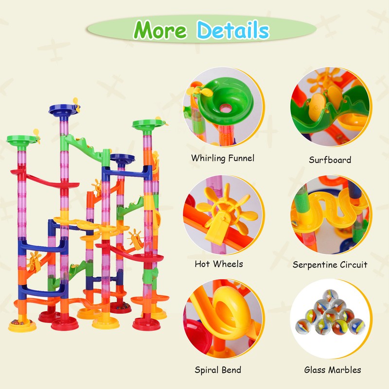 Creative DIY Marble Race Run Maze Balls Track Blocks Educational