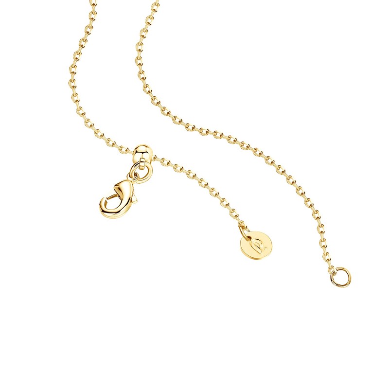 PAVOI 14K Yellow Gold Plated Mini Dainty Heart Initial Necklace