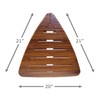 MedGear A-0212D Tool-Free Faux Teak Shower Chair, Brown