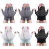 GMHLLES 6 Pairs Fingerless Work Gloves Mens Fingerless Gloves Anti-Slip