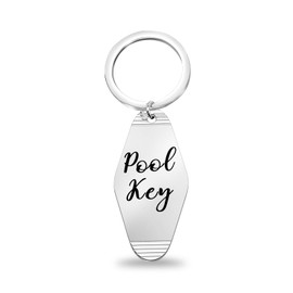 CENWA Pool Key Motel Keychain Pool House Keyholder Pool Life Gift for Swimmer, Grey
