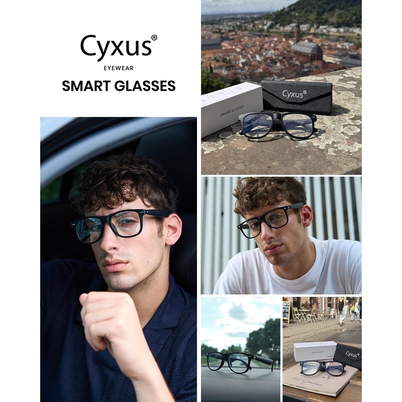 Cyxus AI Smart Glasses for Business Meetings - Real-Time Transcription