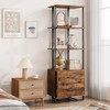 GAOMON 4 Tier Bookshelf with Storage Drawers,70.9 Inch Tall Industrial