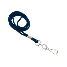 Brady People Id 2135-3101 Round Woven Nylon Lanyard with Nickel Plated Steel, Standard, Split Ring, Black (Pack of 100)