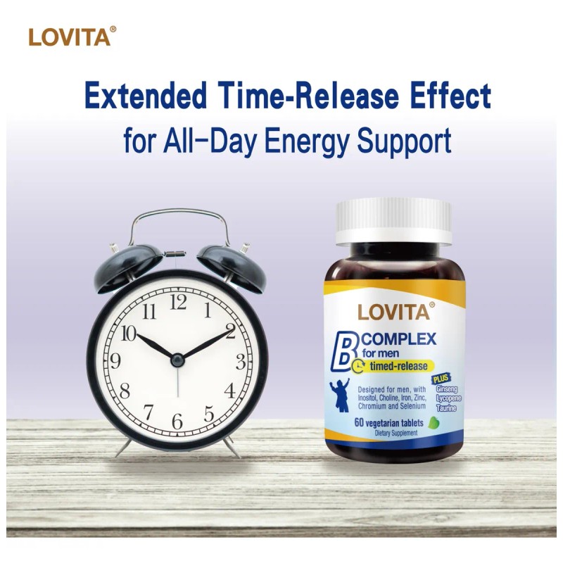 Lovita Complejo B Para Hombres 10 Vitaminas 60 Tabletas