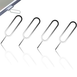 AnaTI QKZ-001 SIM Card Needle, SIM Card Slot Removal Tool, SIM Card Holder Ejector Pin Ejector Removal Tool, Compatible with All Mobile Phones, Smartphones, Pack of 4