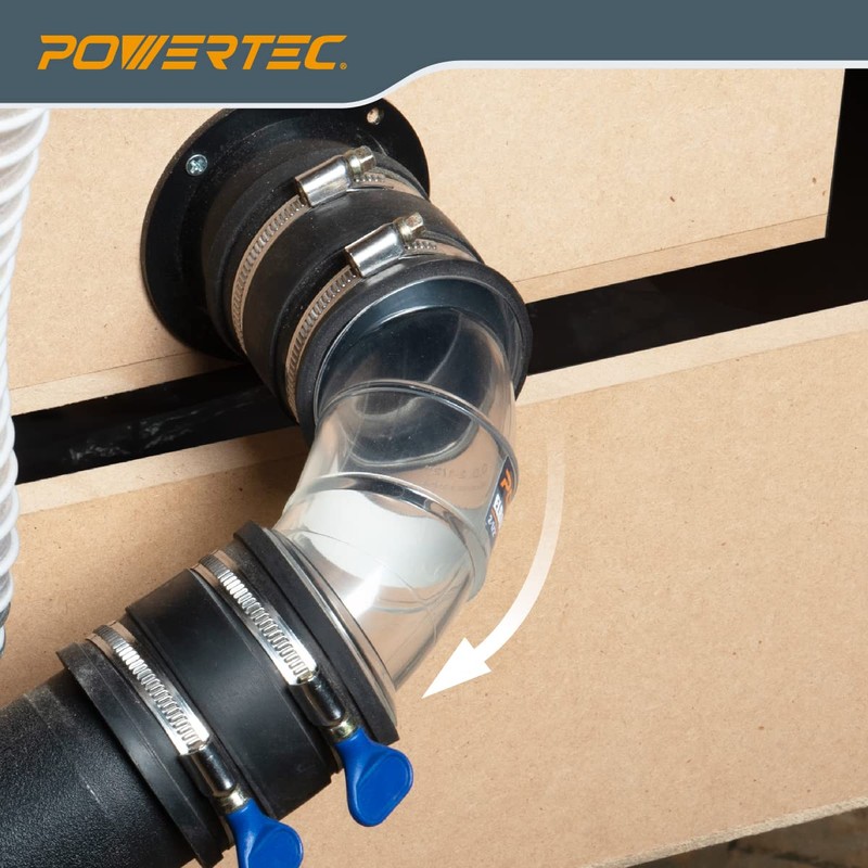 POWERTEC 70336V 2-1/2" OD 90 Degree Elbow - ABS Plastic