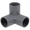 TOP-VIGOR 2Pcs 25mm 3 Way Elbow PVC Pipe Fitting, Tee