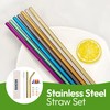 Reusable Stainless Steel Drinking Straws With Silicone Tips, Toppers, Cleaning