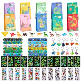 Yulado Children's Birthday Party Bag Set, Dinosaur Party Bag Children's Birthday, Dinosaur Decoration Children's Birthday, Party Children's Birthday Party Favours Party Bag Set, Give Aways Children's