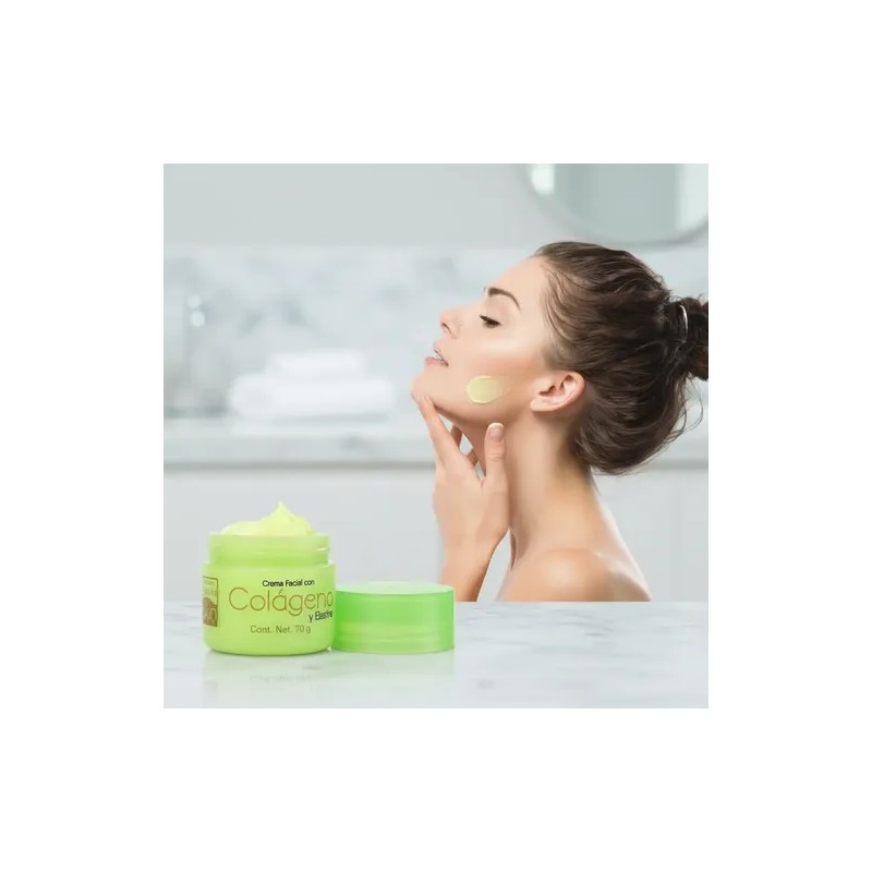 Crema Facial Con Colageno Y Elastina Natural Skin Arabela