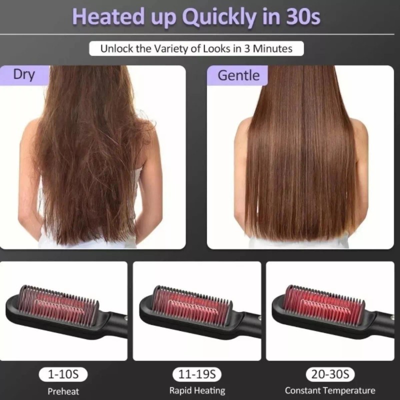 Escova Anion Hair 3em1 Escova Ânion Hair Basic Sleek Bivol.
