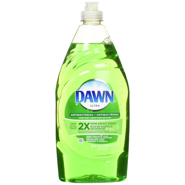 Dawn Ultra Dishwashing Liquid Dish Soap, Antibacterial Apple Blossom, 21.6 fl oz (Pack of 2)