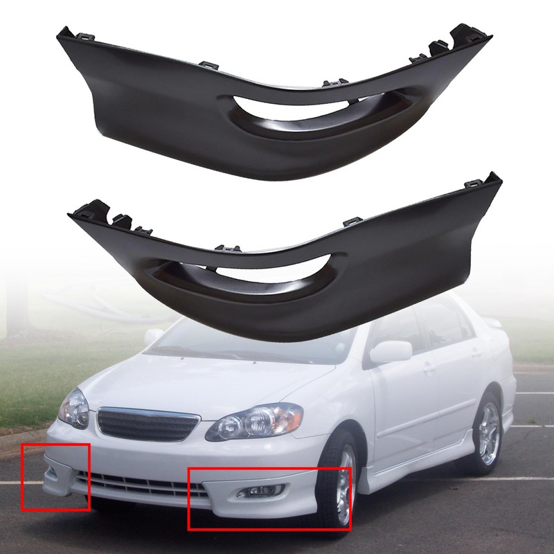 munirater Front Bumper Lips Set LH/RH Replacement for 2005 2006