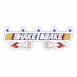 Authntcestore- Pack of 2 Shake and Bake Decal Ricky Bobby Quote Cute Funny Motivation Inspiration Saying Bumper Sticker Vinyl Decal for Window | Car | Motorcycle | Truck | Laptop | Size: 3" Each