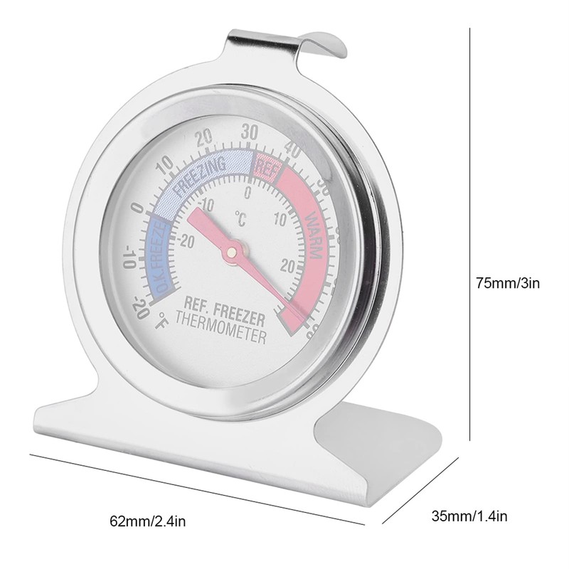 Termómetro de Refrigerador, Termómetro de Temperatura de Acero Inoxidable para