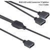 HCFeng 4 Pins Y-Splitter 2way Cable 4 Pin Y Splitter