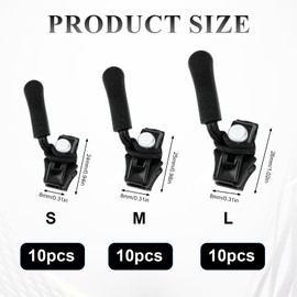 30‑Piece Universal Zipper Repair Kit with Small, Medium & Large Zipper Slider Replacement Heads and Replacement Pulls for Jackets, Luggage, Bags, Backpacks—No Sewing Required