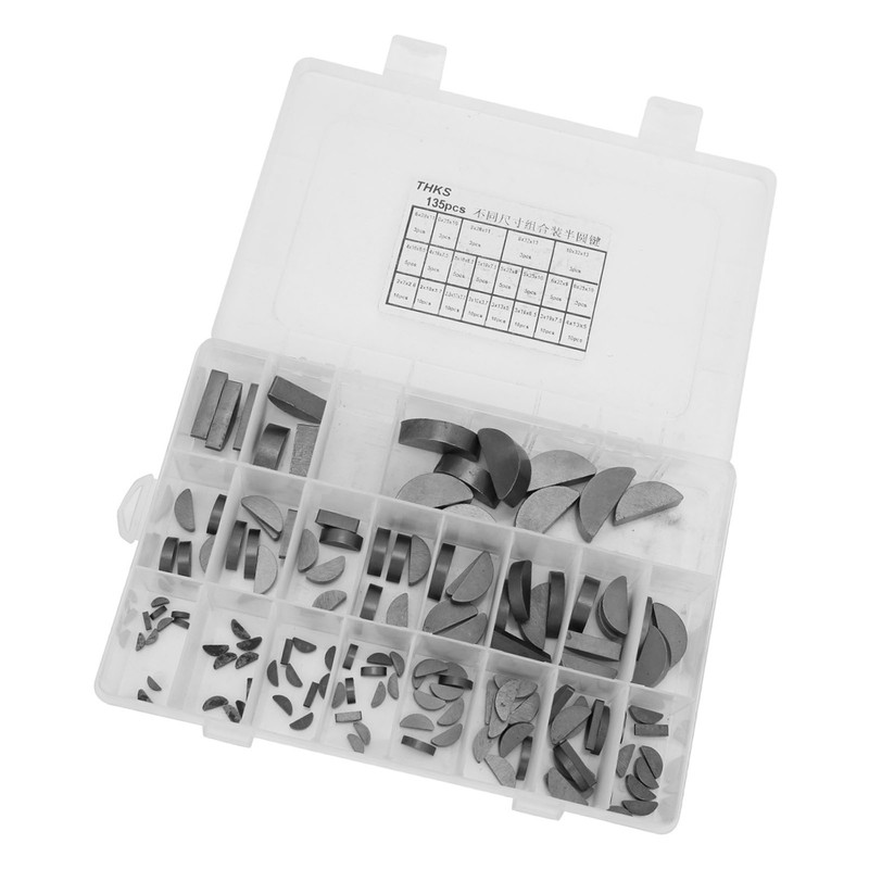 135 Pcs Woodruff Key Flywheel Pulley Crank Way Key Assortment