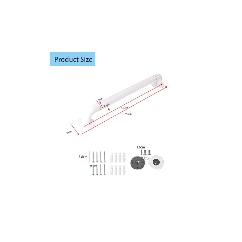 Bathroom Grab Bar 304 Stainless Steel Anti-Slip Grab Rail for