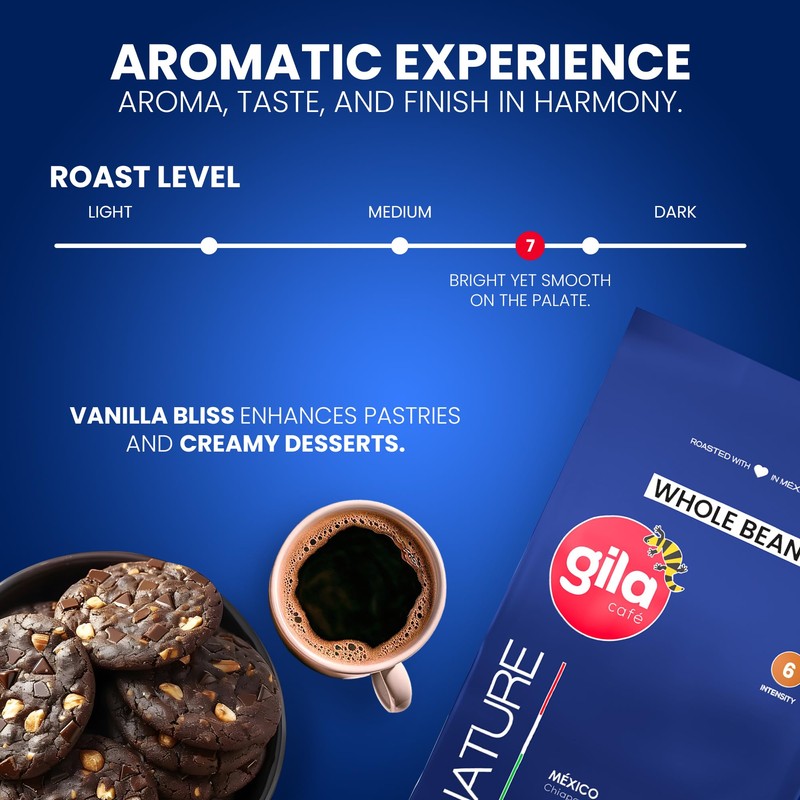 gila café Whole Beans Coffee Medium Roast Signature Blend 32oz