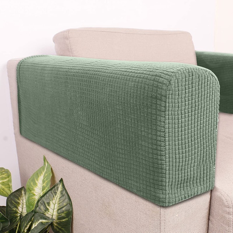 BESPORTBLE 2pcs Universal Elastic Sofa Armrest Covers, Stretchable Polyester Couch