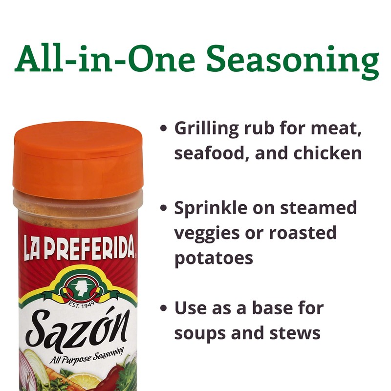 La Preferida All-Purpose Sazón (Bold Mexican Seasoning) with Paprika, Garlic