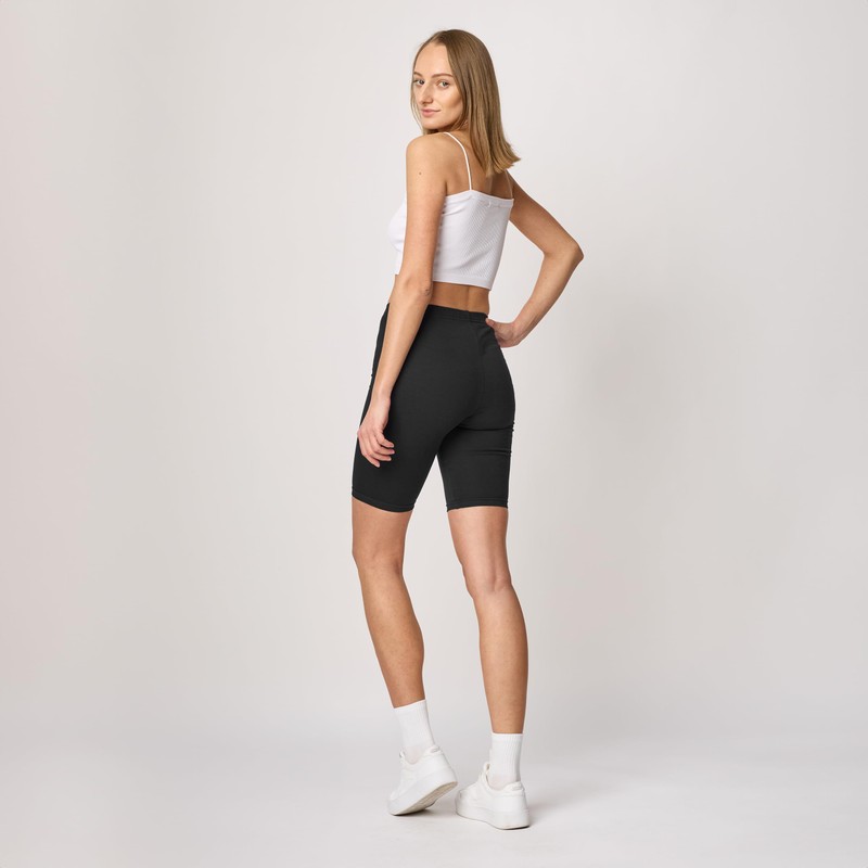 Merry Style MS10-200 Women's Cotton Short Leggings - Black ,
