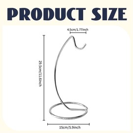 MEETOZ Banana Holder Stand, Modern Banana Hanger Hook, Banana Rack for Kitchen Counter, Metal Bananas Tree Hanger to Keep Bananas Fresh for 15LB