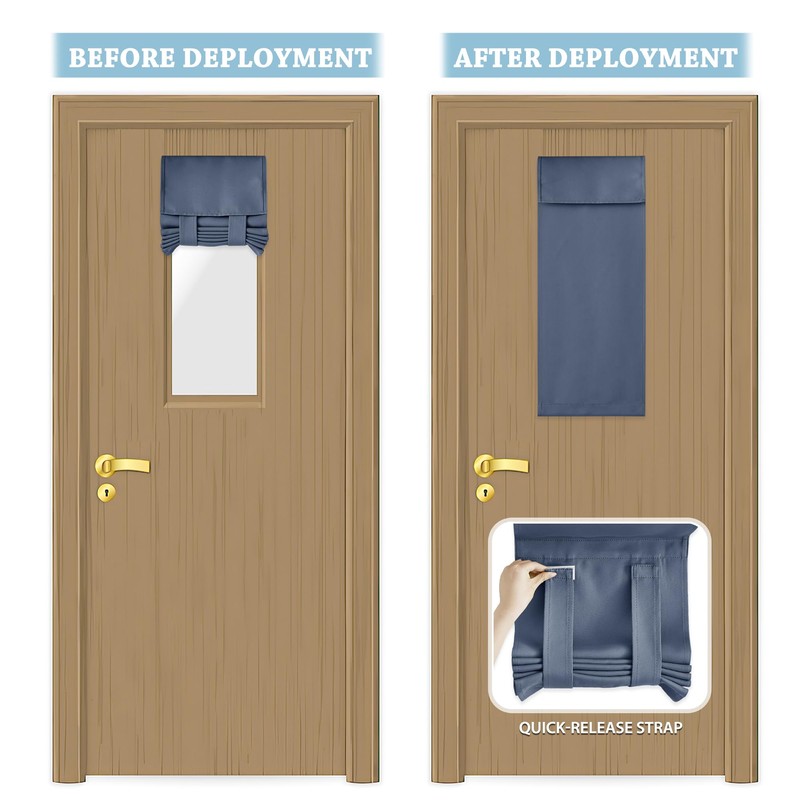 RYB HOME Classroom Door Window Cover, Blackout Shades for Classroom