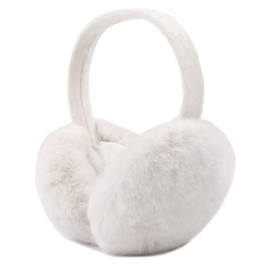 XIAOHAWANG Fashionable Women's Ear Warmers Winter Earmuffs Girls Fluffy Ear Protection for Adults Children, White