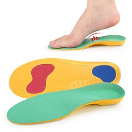JSHshield Kids Orthotic Insole,Kids Flat Feet Inserts for Moderate Arch Support,Comfort Replacement Shoe Inserts for Children