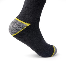 FRONTLINER Mens Work Socks 5-Pack – Heavy-Duty Wear, Reinforced Toe & Heel, Ribbed Compression, Moisture-Wicking, Thermal, Breathable Comfort