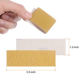 HARFINGTON 50pcs Micro Sander Paper 80 Grit 3.5x1.2 Inch Mini Sanding Sheets Strips Hook Loop Sandpapers for Wood Metal Small Projects Tight Spaces Polish Work