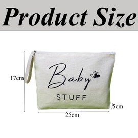 2 Pcs New Mum Gifts Baby Shower Gifts Canvas Pouch Bags with Zipper for Mum Mummy to be Gifts