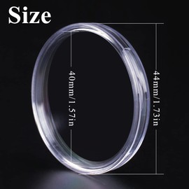 60p Clear Plastic Coin Capsules, Silver Dollar Coin Holder, 40mm Silver Coin Storage, Coin Holders for Collectors, Morgan Silver Dollar Coin Holders with Adjustable Gasket（17/20/25/27/30/33/38/40mm）