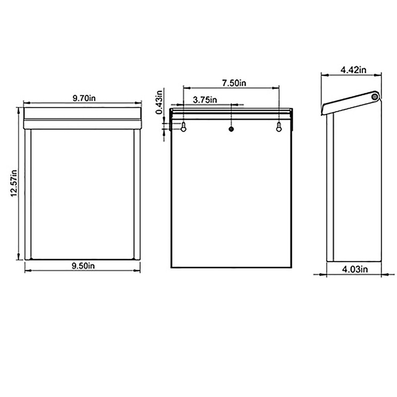 Architectural Mailboxes Designer™ Locking, Vertical Wall-Mounted Mailbox for Outside, Modern