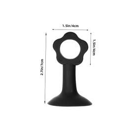 KOMBIUDA 4pcs Sucker Door Bumper Flower Shape Protector Wall Collision Doorknob Stopper Noise Dampening Cushion Pads for Home No Damage Installation Grey