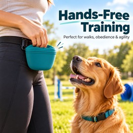 Portable Dog Treat Pouch for Training – Compact Waist Clip Reward Bag for Walking, Obedience Practice & Outdoor Activities