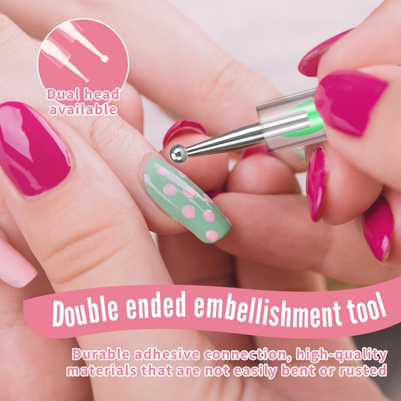 FULINJOY 5PCS Dual Tipped Nail Art Sculpture Pen with 5PCS