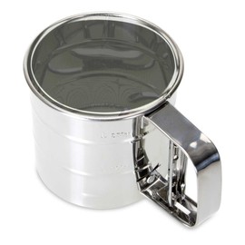 Städter 705005 Einhand- Mehlsieb Sieb, Antihaftbeschichtet, grau, 14 x 14 x 6,5 cm,