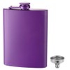 FYL Hip Flask for Liquor Matte Purple 8 Oz 18/8