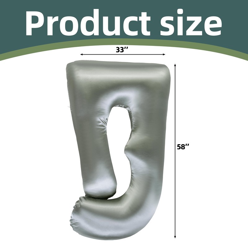 BALAPET Silky Satin Pregnancy Pillow Cover (ONLY Pillowcase), U Shaped