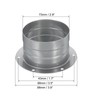 PATIKIL 3 Inch Duct Connector Flange, 2 Pack Metal Straight