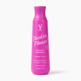 V&Co. Beauty Hair Thickening Shampoo with Peptide Technology, 12 Oz. Anti-thinning Shampoo